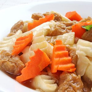 Braised Water Bamboo With Gluten